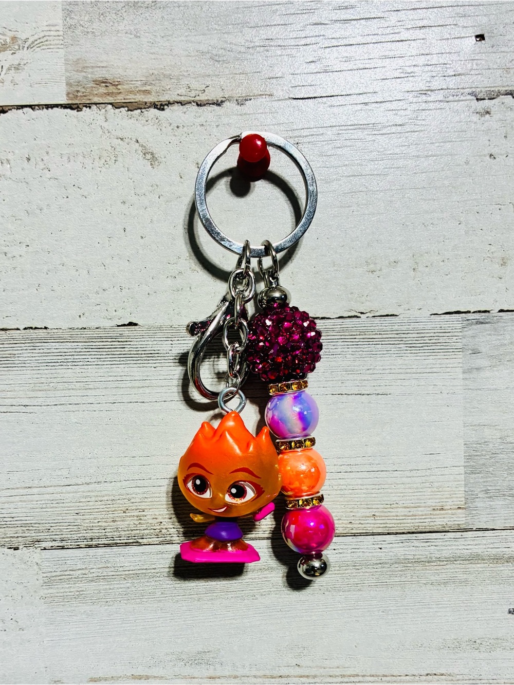 Disney Doorable Element Key Chain with Pink Accents